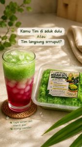 [Link Khusus Pengiriman Luar Kota] TAPE KETAN HIJAU 1 Kg dan 500gr (manis asam segar dingin lebih nikmat) Mbah Uti