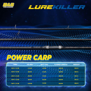 Lurekiller Power Carp Joran Pancing pasiran 3.9M Joran Surf kuat JP010