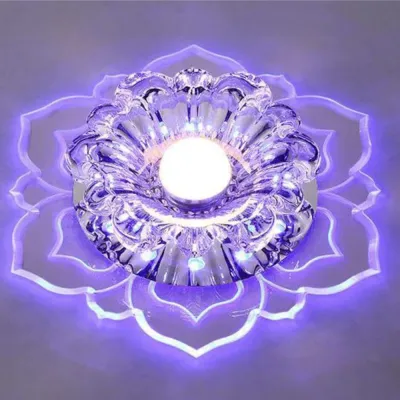 9W LED Ceiling Lights Crystal Petals Modern Pendant Lamp Easy Installation Creative Ceiling Spotlights Aisle Hallway Corridor Stairway Villa Gallery Kitchen Coffee Bar