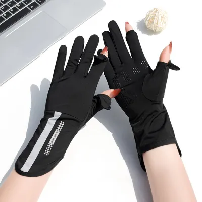 UV Ice Silk Gloves | Touchscreen Sun Protection | Breathable Driving Handwear for Summer Outdoor