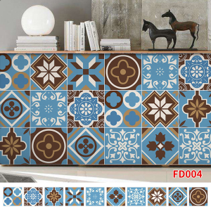 10PCS 10x10cm European American style Tile Stickers Waterproof Stickers Self-adhesive Wallpa