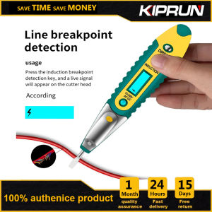 KIPRUN Bút Thử Kỹ Thuật Số Bút Dò Điện Áp Bút Tuốc Nơ Vít Màn Hình LCD AC/DC 12-250V Cho Dụng Cụ Thợ Điện