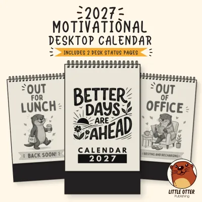 2027 Motivational Desktop Calendar 2 - (Singapore Public Holidays | 250gsm | Lunar Dates)|LittleOtterPublishing