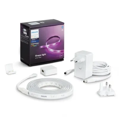 Philips Hue ไฟเส้นเปลี่ยนสี 2 เมตร ชุดเริ่มต้น รุ่น LS+ base APR version with universal plug V4 ริบบ้อน ปรับซีน หรี่ ดิม ด้วยรีโมท โทรศัพท์