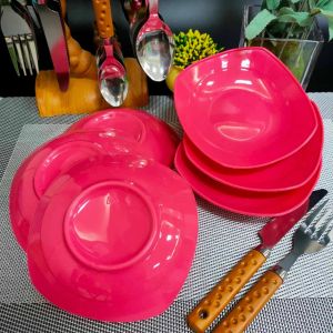 6 PCS PLASTIC SAUCER PLATE (REUSABLE SAUCER PLATE) / PARTY SAUCER / MINI PLATE / PLATITO/ SAWSAWAN