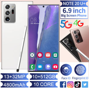 2022 New Malaysia Original  Note20 U+ Cheap Galaxy Mobile Phone with Smart Pen 10 + 512GB RAM 6.9 Inch Full Screen Fashion 5G Smartphone Game 5G Mobile Phone HD Camera Free   Shipping Note 20 ultra Cellphone【Free shipping】Smart 3C store