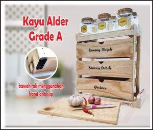 RAK BAWANG PAKET KOMPLIT (FREE TALENAN + 6 TOPLES + LABEL)