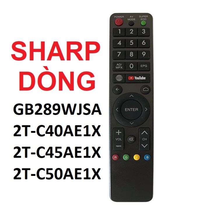 Sharp smart TV remote control gb289wjsa 2t-c40ae1x 2t-c45ae1x 2t ...