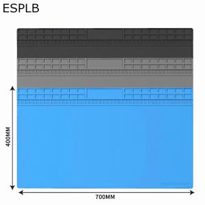 ESPLB Biggest 700x400mm Repair Insulation Work Pad Pure Silicon Mat Grey/Blue/Black BGA Heat-Resistant Soldering Station2026