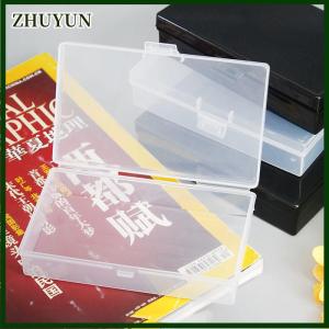 ZHUYUN Hộp đựng đồ bằng nhựa trong suốt hộp dán sắp xếp hình chữ nhật hộp đựng đồ để bàn hộp đựng trang sức bền chống bụi chụp nhanh