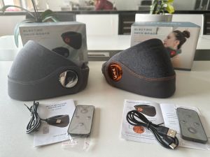 China Shipping [2025] New Hot Compress Neck Support Brace Pressure Fixation Forward Head Neck Wrap Multi-Mode Traction Neck Cervical Massager 317
