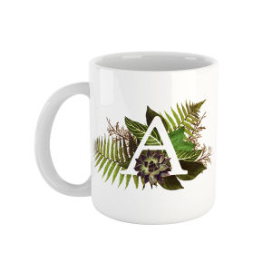 Papemelroti Monogram Ceramic Mug | Personalized Mug | Personalized Gift | Kitchen and Dining | 325 ml 11 oz | Gift