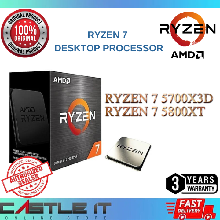 Amd ryzen 7 5800xt 5700x3d r7 5700x3d am4 socket 3 4ghz 8 cores 16