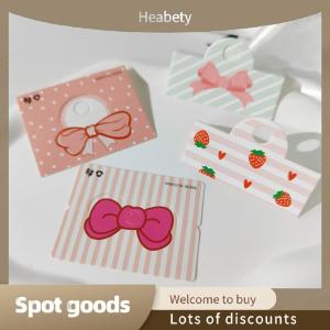 Heabety Fashion 100Pcs Foldable Packaging Paper Cards Bow Cards For Handmade Jewelry Retail Hang Tag Flowers Display Cardboard