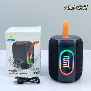 Loa Bluetooth HM-831 Không Dây Âm Thanh Cực Đỉnh Đèn LED Đổi Màu Chống Nước IPX4 Hỗ Trợ TWS Ghép 2 Loa