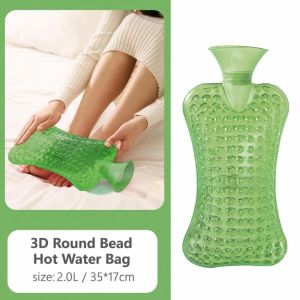 SIERWU 1800ML Bình nước  PVC Điểm nổi 3D Túi nước  Bền bỉ Chống rò rỉ Bình nước  massage Giảm đau