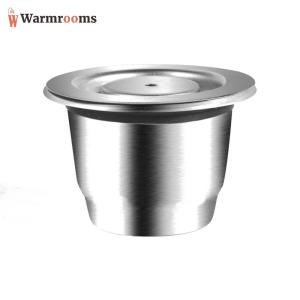 Reusable Stainless Steel Refillable Coffee Capsule + Tamper for Nespresso