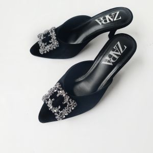 Brand Rasa Lokal - Sandal Hak Tinggi - Hak 7 cm - ZR Heel Mules Variasi - Sepatu - Sendal Dewasa Perempuan