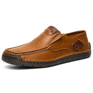 Import Klasik Nyaman Sepatu Pantofel Pria Kulit Sapi Formal Slip On Sepatu Tanpa Tali Santai Anti Slip Kantor Cowok Kekinian 225