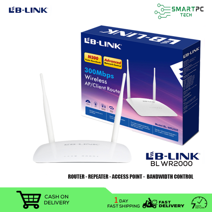 SmartPCTech Best Buy LBLINK BL WR2000 WiFi N 300mbps 2.4Ghz 5dbi Dual  Antenna Router LB-