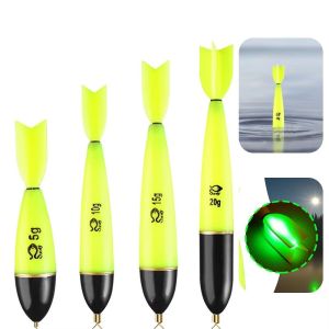 CLOTH Big Buoyancy Luminous Fishing Floats Composite ABS Fishing Vertical Float Fishing Tackle Accessory Stable Luminous Electronic Fish Float Fresh Water
