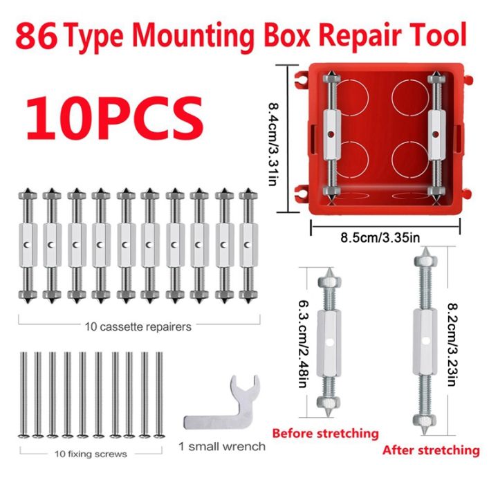 10pcs 86 Type Socket Cassette Repair Pole Junction Box Repair Metal Struts Screw Lazada Singapore 9657