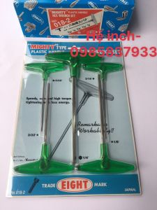 [Freeship +quà tặng 19k] Bộ lục giác hệ inch 3/32-1/4 chữ T 5 chiếc 018-2 Eight Nhật tại máy cầm tay NTT bảo hành dài hạn dùng vặn ốc chìm tuổi thọ cao
