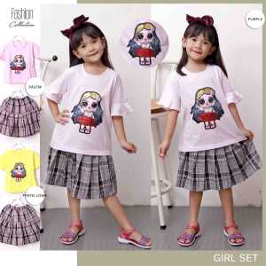 JLP Olshop / Setelan Anak-Anak Lampu Lol Led/ Setelan Anak Wanita / Pakaian Murah / Pakaian Anak Wanita / Atasan Bawahan Anak / Setelan Murah Anak / Pakaian Setelan Anak