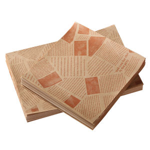 Bulk Disposable Food Wrapping Paper 500pcs Waxed Deli Sheets 25x25cm for Fast Food Chains