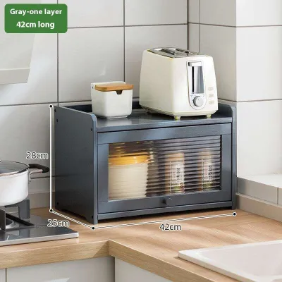 Kitchen Countertop Cabinet Kitchen Shelf Organizer Tea Cup Storage Cabinet Multi-storey Countertop Rack Storage Side Cabinet Desktop Storage Locker