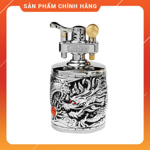 Bật Lửa Hộp Quẹt Xăng Đá Chief CF206 Họa Tiết Rồng Cuốn Đẹp Độc Lạ - Dùng Xăng Bấc Đá Zippo Cao Cấp