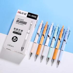 12Pcs Gel Pen Ballpen Neutral Pen Black Signature Pen Full Needle Tube 0.5mm School Office Supply Stationery