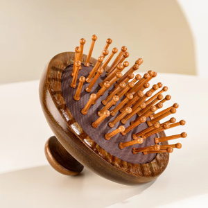 Multifunctional Wooden Therapy Massage Comb Head Scalp Massager Sandalwood Circular Tooth