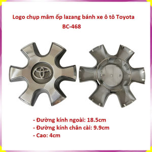 Logo chụp mâm ốp lazang bánh xe ô tô Toyota BC-468 đường kính ngoài 18.5cm