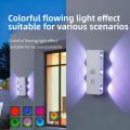 WENSH USB Rechargeable Motion Sensor Wall Light ic 3 colors / RGB RGB Wall Lamp Bedside Lighting Smart Sensor Rechargeable Night Light Bedside. 