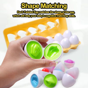 [KST] Mainan Anak Matching Eggs 12PCS Puzzle Bentuk Warna Edukatif Kado Ulang Tahun Anak Cowok