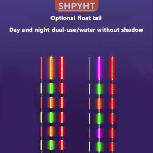 [COD] SHPYHT SPORTS Smart LED Fishing Float 2Light Highly Sensitive Remind Buoy Gravity Sensor Glowing Electric Night Fishing Long Tail Float