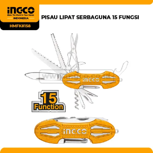 Multi Tools Knife 15 in 1 INGCO HMFK8158 Pisau Lipat Obeng Perkakas