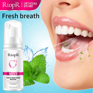 RtopR Teeth Cleansing Whitening Mousse Removes Stains Teeth Whitening Oral Hygiene Mousse Toothpaste Whitening and Staining 60ml