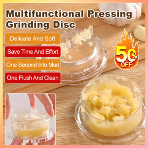 Garlic Grinder Ginger Grinding Plate Bowl Ginger Grinder Ginger Juice Manual Garlic Grinder Hand Grinder Multi-purpose Kitchen Tool 多功能手工按压研磨盘捻蒜盒 Kotak Pintal Bawang Putih Cakera Pengisar Manual Pelbagai Fungsi