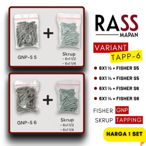 BUNDLING Skrup Tapping + Fisher GNP 1 Set Isi 50pcs PROMO MURAH