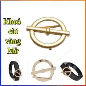 Mặt khoá dây lưng da nam mặt tròn chéo 3.5cm lắp vừa dây 32 đến 34cm thời trang