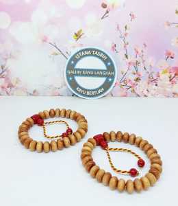 gelang satu pasang kayu bidara arab model serutan