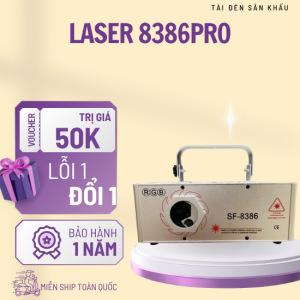 Đèn Laser 8386 Pro Chính Hãng Cảm Biến Nhạc Với Hơn 1300 Hiệu Ứng 3D Gồm Quét tia Chiếu hình Cho Phòng Bar Karaoke...