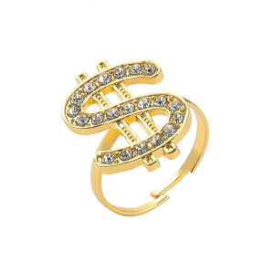 Kalung Rantai Pria Cincin Model Dollar Necklace Hip Hop Rapper