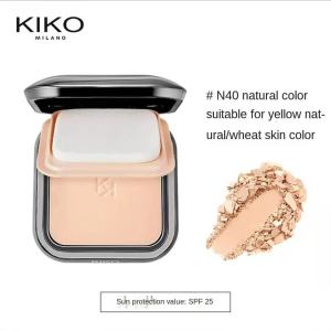 【3 Color Shades】 kiko | Matte Oil Control Dry and Wet Dual-use Pressed Powder Concealer Long-lasting Set Makeup SPF25 12g #CR15 Cool Rose #CR20 Cool Rose #CR40 Neutral