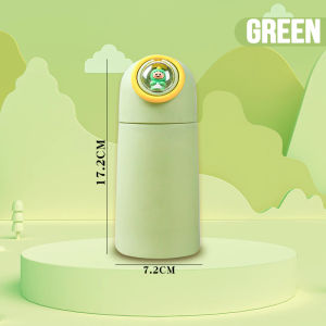 350ml/450ml Kaki Jimat Cute Hot and Cold Glass Drinking Water Bottle Tumbler Design Student/Officer Worker Botol Air