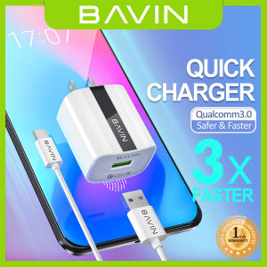 BAVIN PC315 3.0 Qualcomm Quick Charger w/ 18W Max Universal USB Fast Charger for Micro / iPh / Type-C