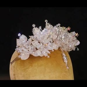 CC Luxury Crowns Wedding Hair Accessories Women Hairwear Bridal Dress Engagement Jewelry Butterfly Shape Sparkly Tiaras AN426