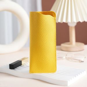 SHIRUI PU Leather Glasses Storage Bag Waterproof Soft Eyewear Pouch Fashion Lightweight Myopia Glasses Case Eyewear Accessories
